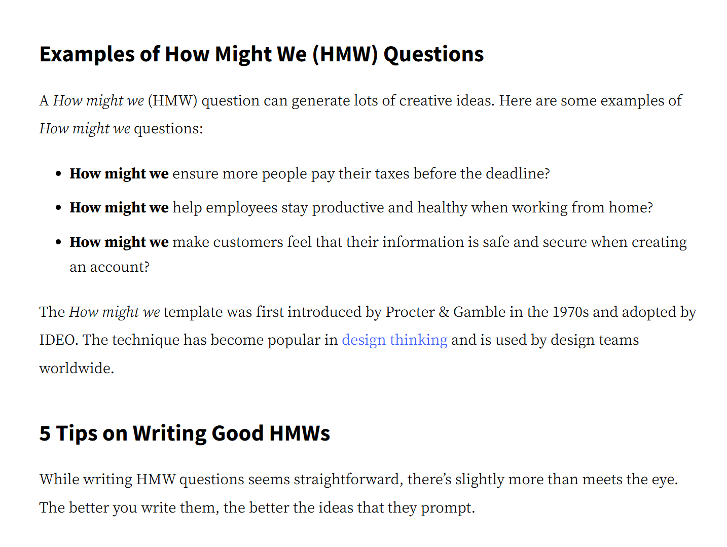 Examples of some good HMW questions. 