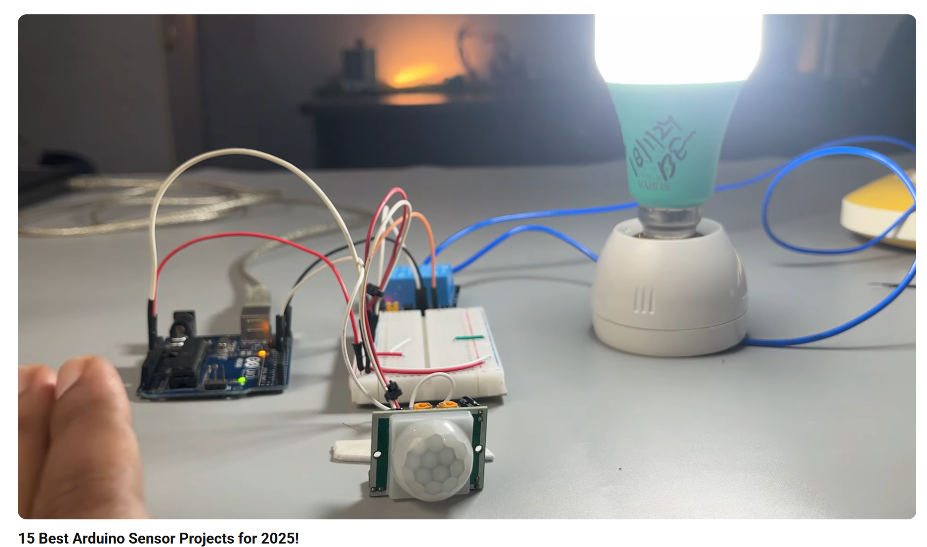 This is a sensor switch for a light bulb that turns on when you wave before the sensor.