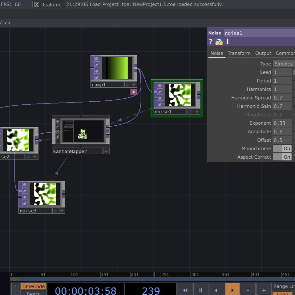 Process of modifying designs on Touch Designer. 