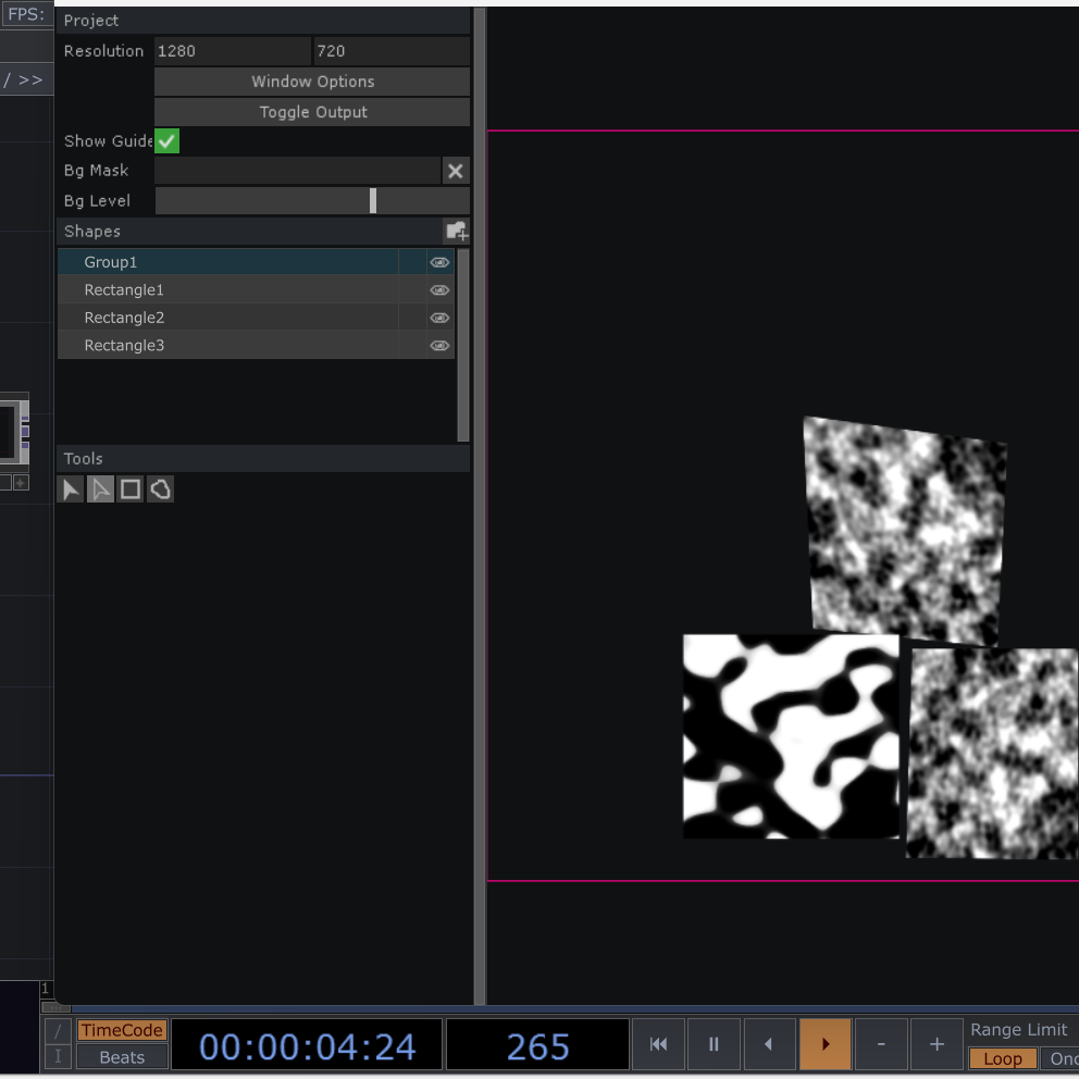Process of modifying designs on Touch Designer. 