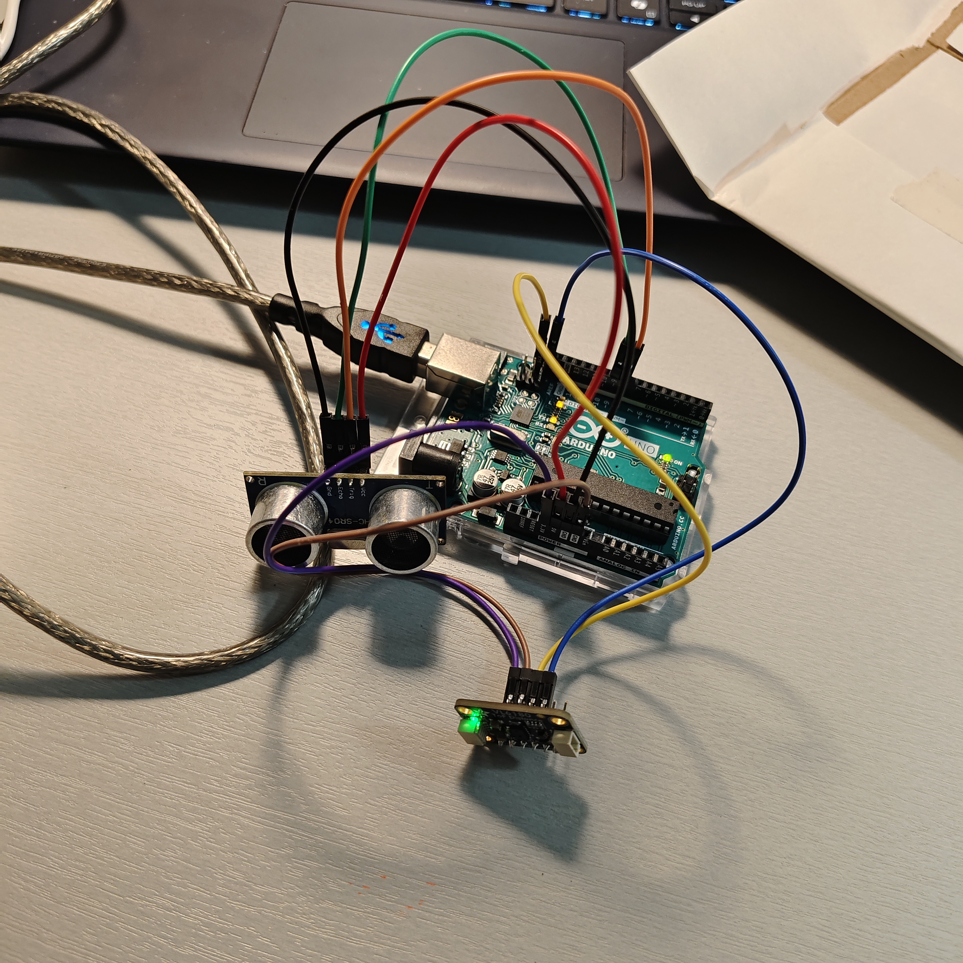 I connected the two sensors to Arduino and tested them to see if they can detect motion when I wave my hand in front of them.
